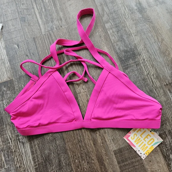 Fleo Raspberry Sorbet Triangle Bikini Top - Picture 4 of 5